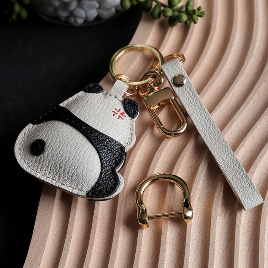 POPSEWING® Sheep Leather Cute Angry Panda Charm DIY Kit