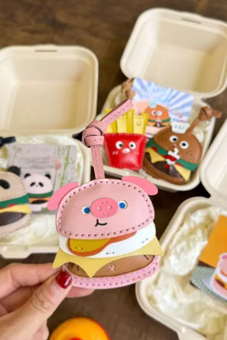 HAMBURGER BAG CHARM