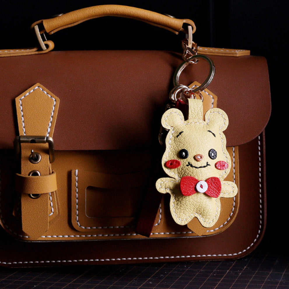 POPSEWING® Sheep Leather Winnie Keychain DIY Kit