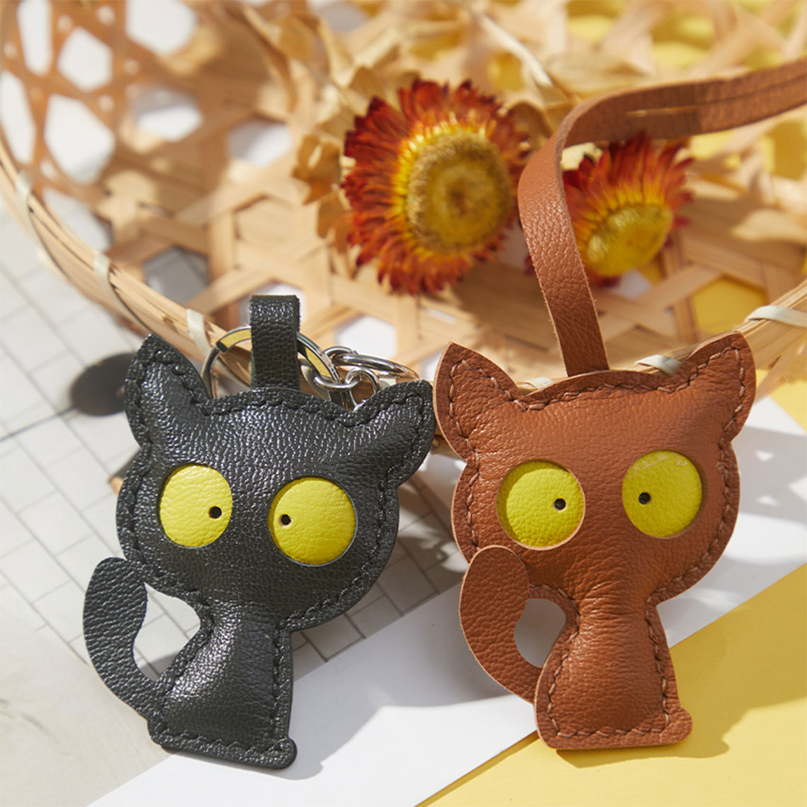 POPSEWING® Leather Kitty Keychain DIY Kits