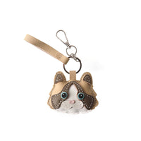 POPSEWING® Sheep Leather Little Cat Keychain DIY Kit