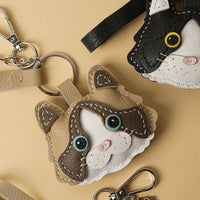 POPSEWING® Sheep Leather Little Cat Keychain DIY Kit