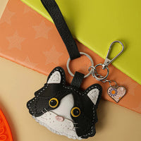 POPSEWING® Sheep Leather Little Cat Keychain DIY Kit