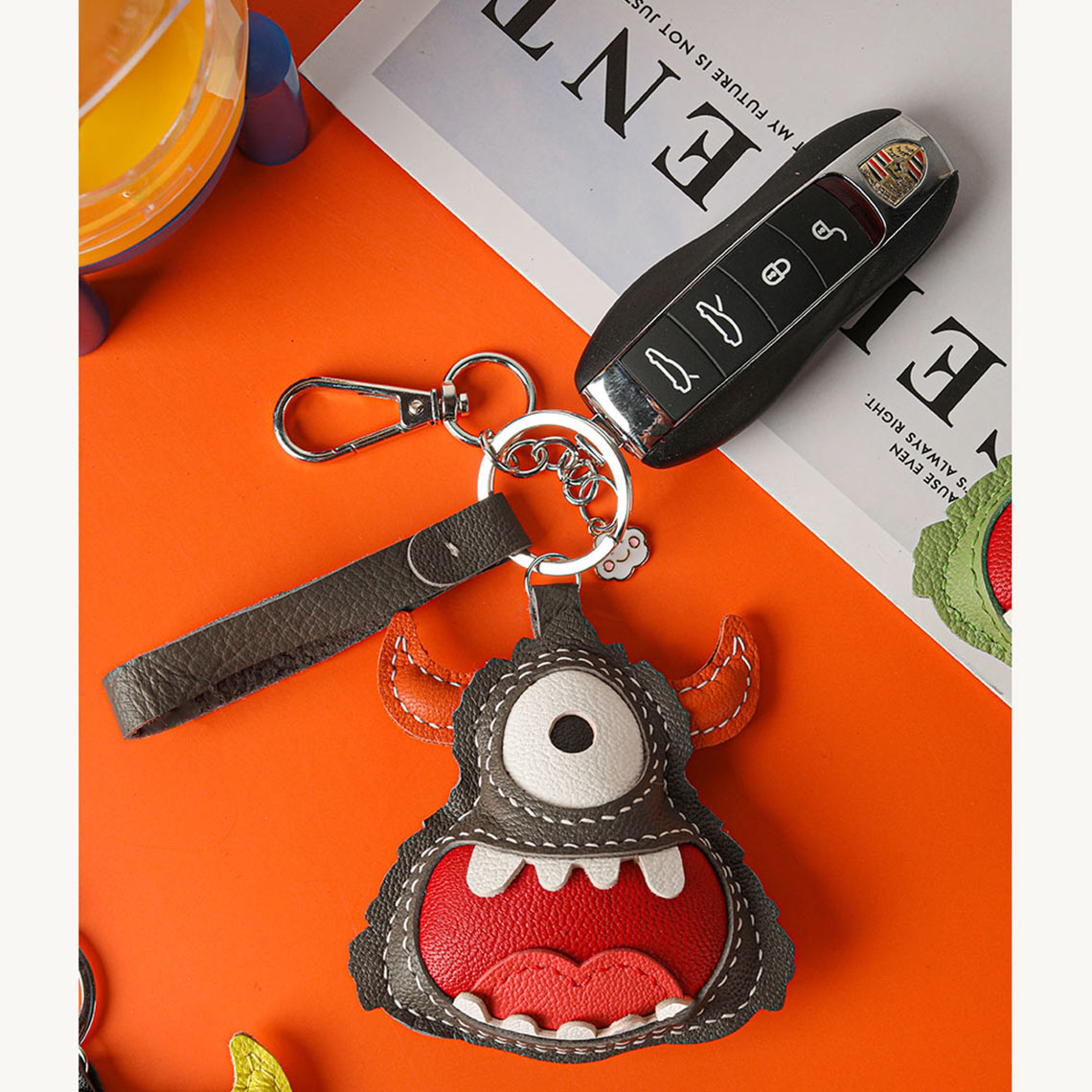 POPSEWING® Leather Little Monster Keychain Charm DIY Kit