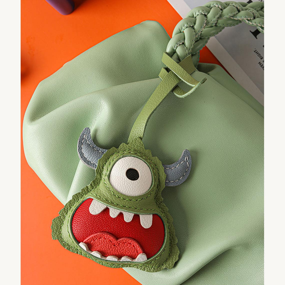 POPSEWING® Leather Little Monster Keychain Charm DIY Kit