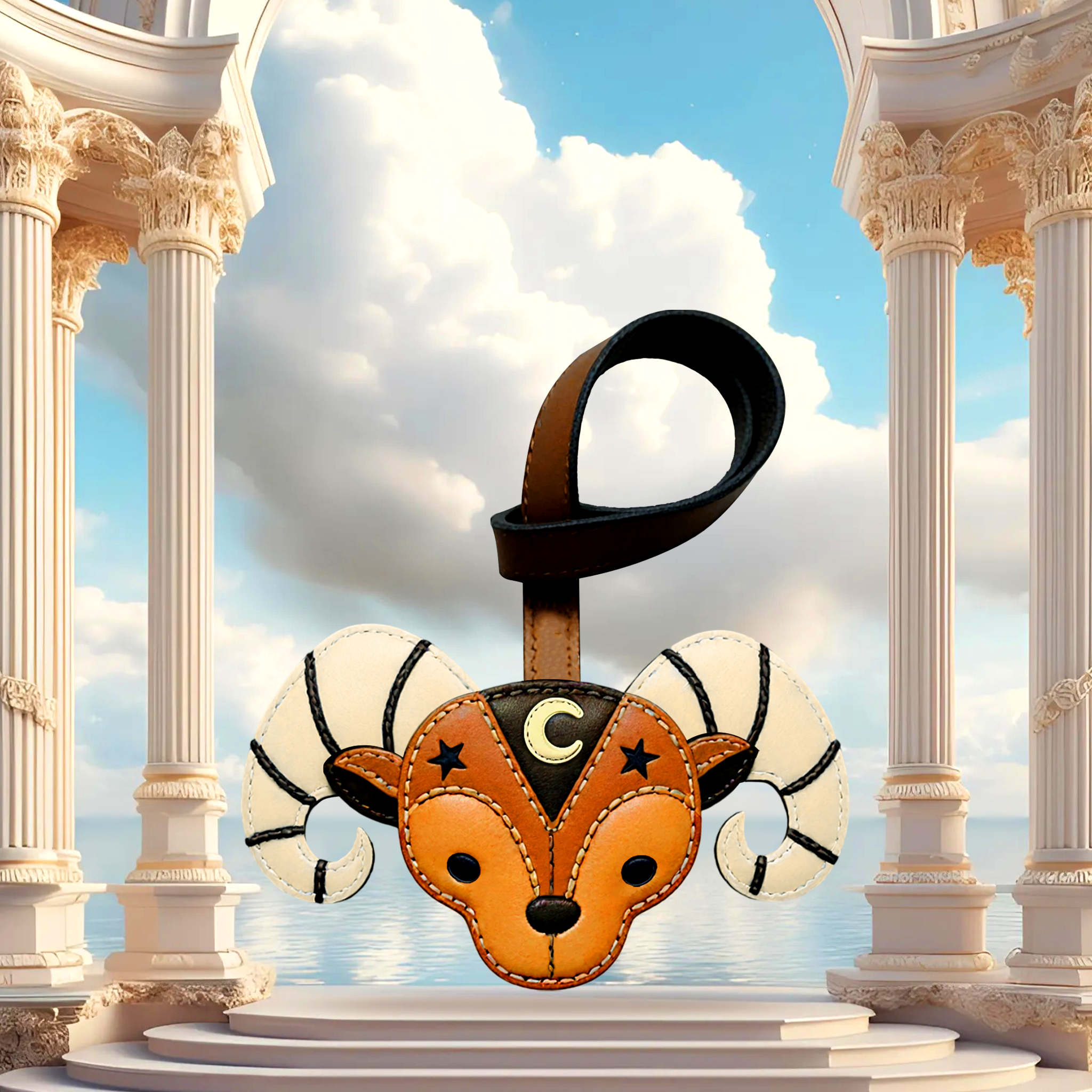 Aries - Zodiac Horoscope Leather Charm