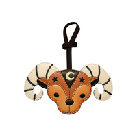 Aries - Zodiac Horoscope Leather Charm