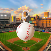 BASEBALL - LEATHER BAG CHARM