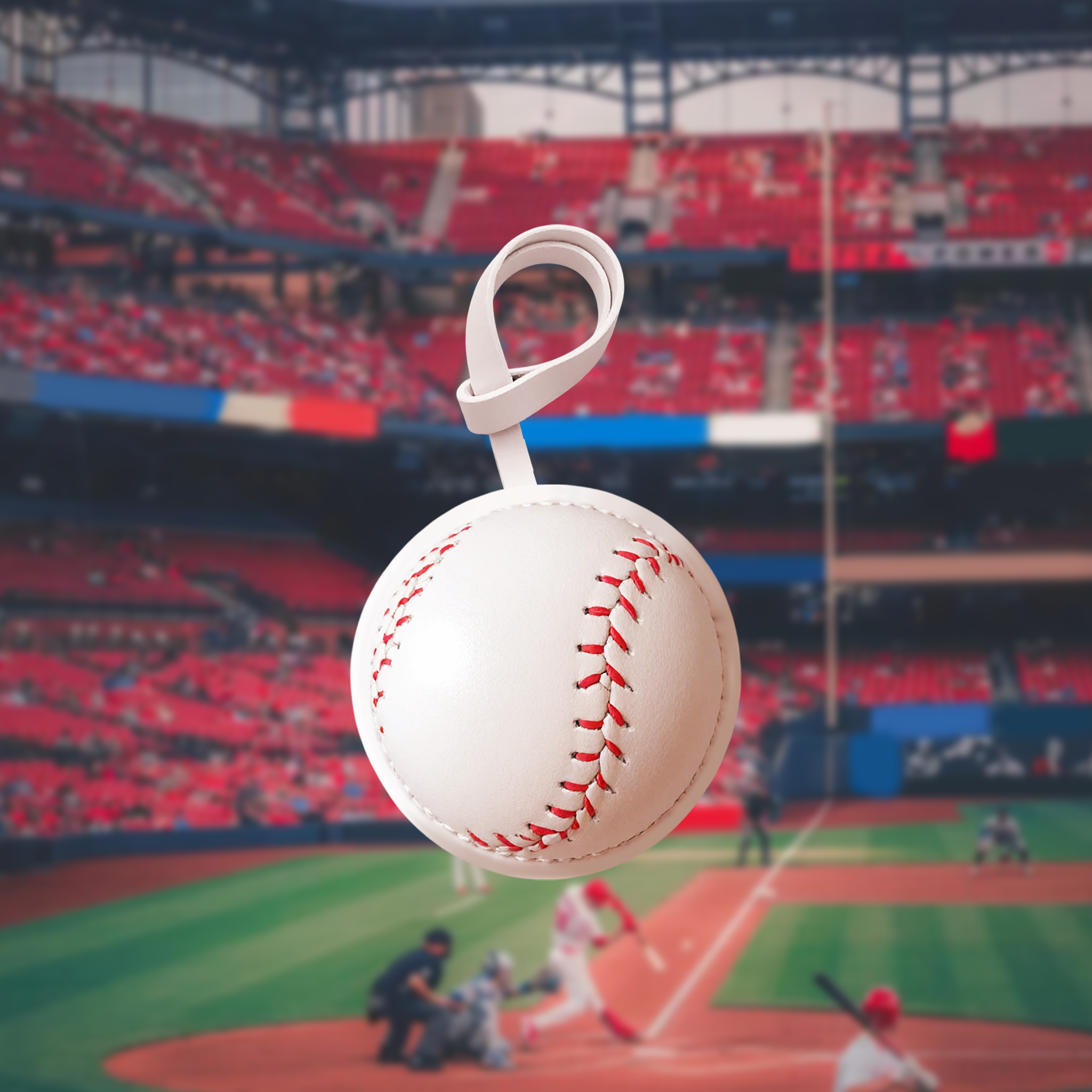 BASEBALL - LEATHER BAG CHARM