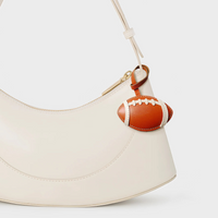 FOOTBALL - LEATHER BAG CHARM