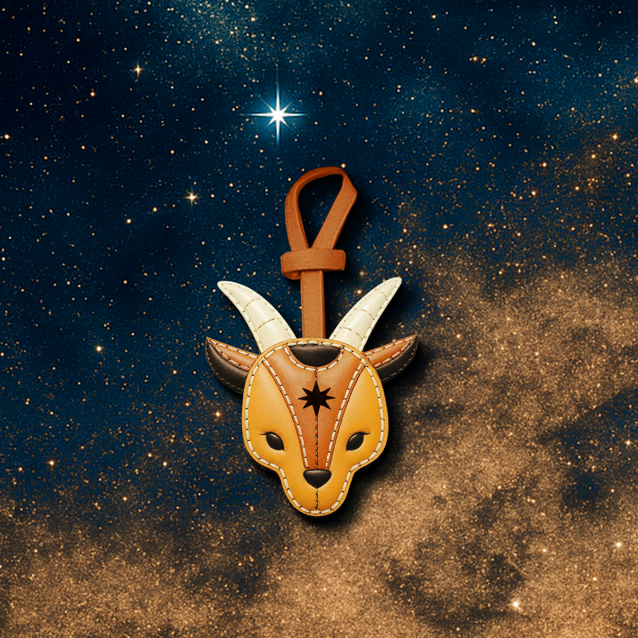 Capricorn - Zodiac Horoscope Leather Charm