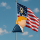 DONALD TRUMP BAG CHARM