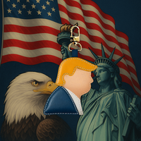 DONALD TRUMP BAG CHARM