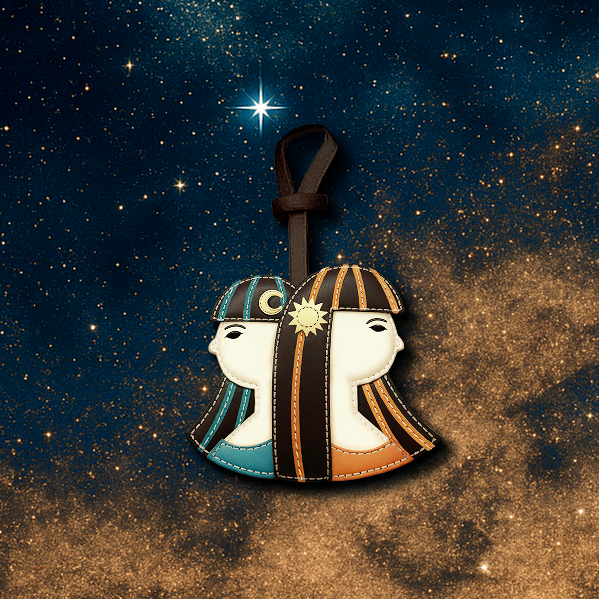 Gemini - Zodiac Horoscope Leather Charm