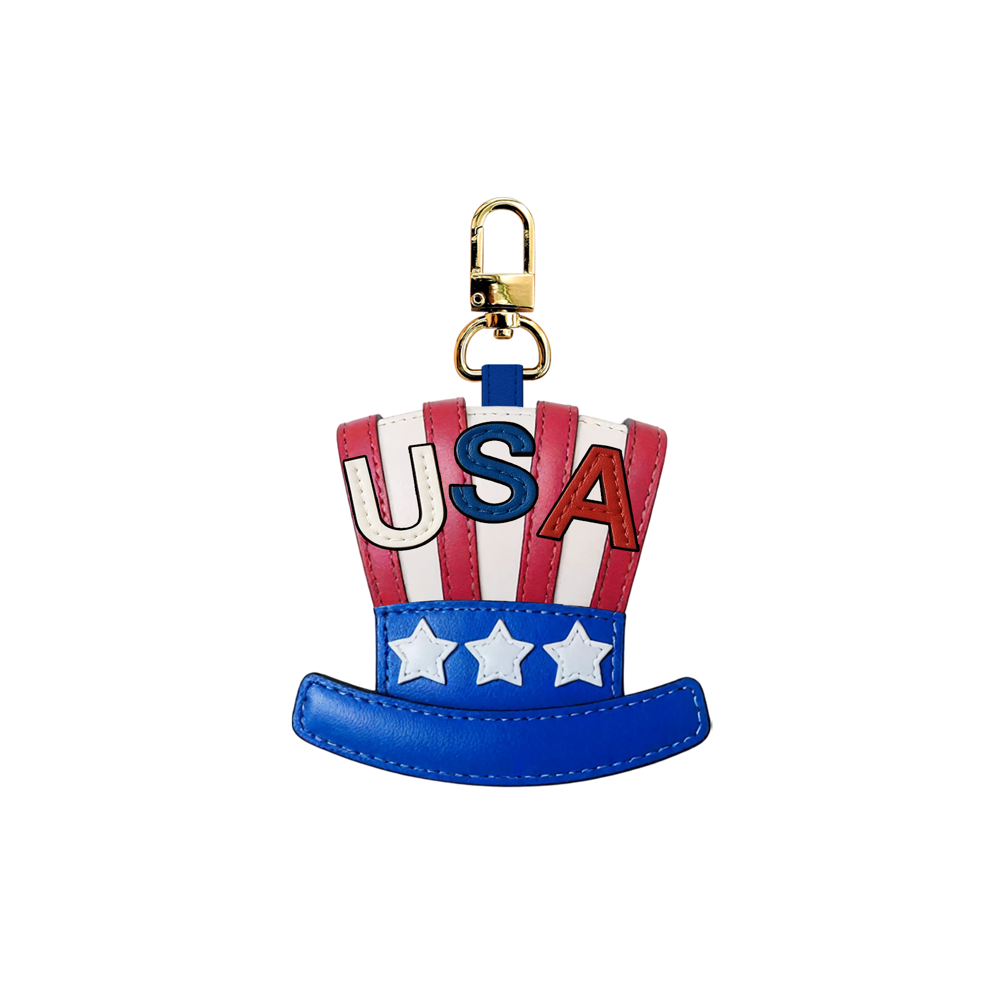 U.S.A HAT LETTER BAG CHARM