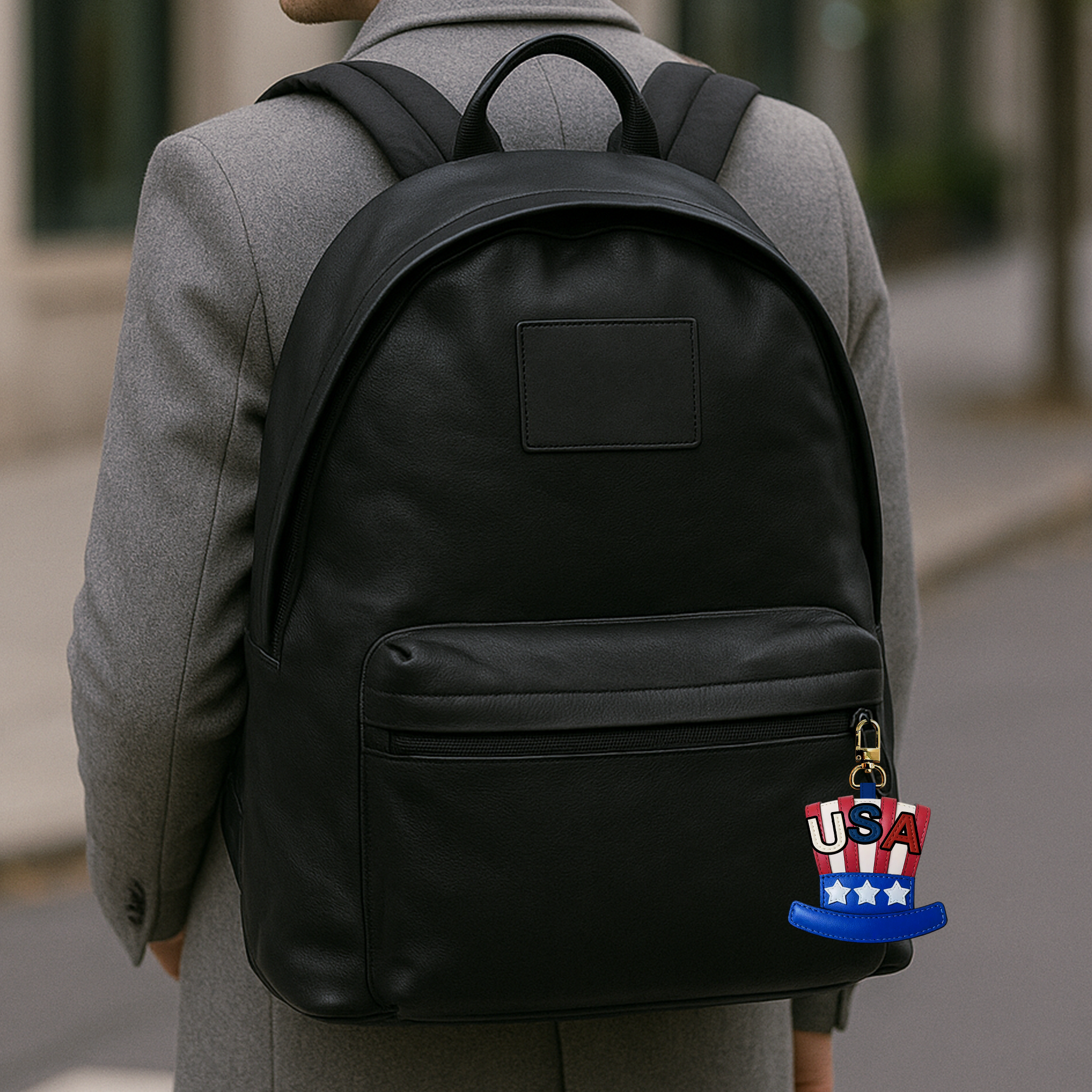 U.S.A HAT LETTER BAG CHARM