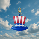 U.S.A HAT BAG CHARM