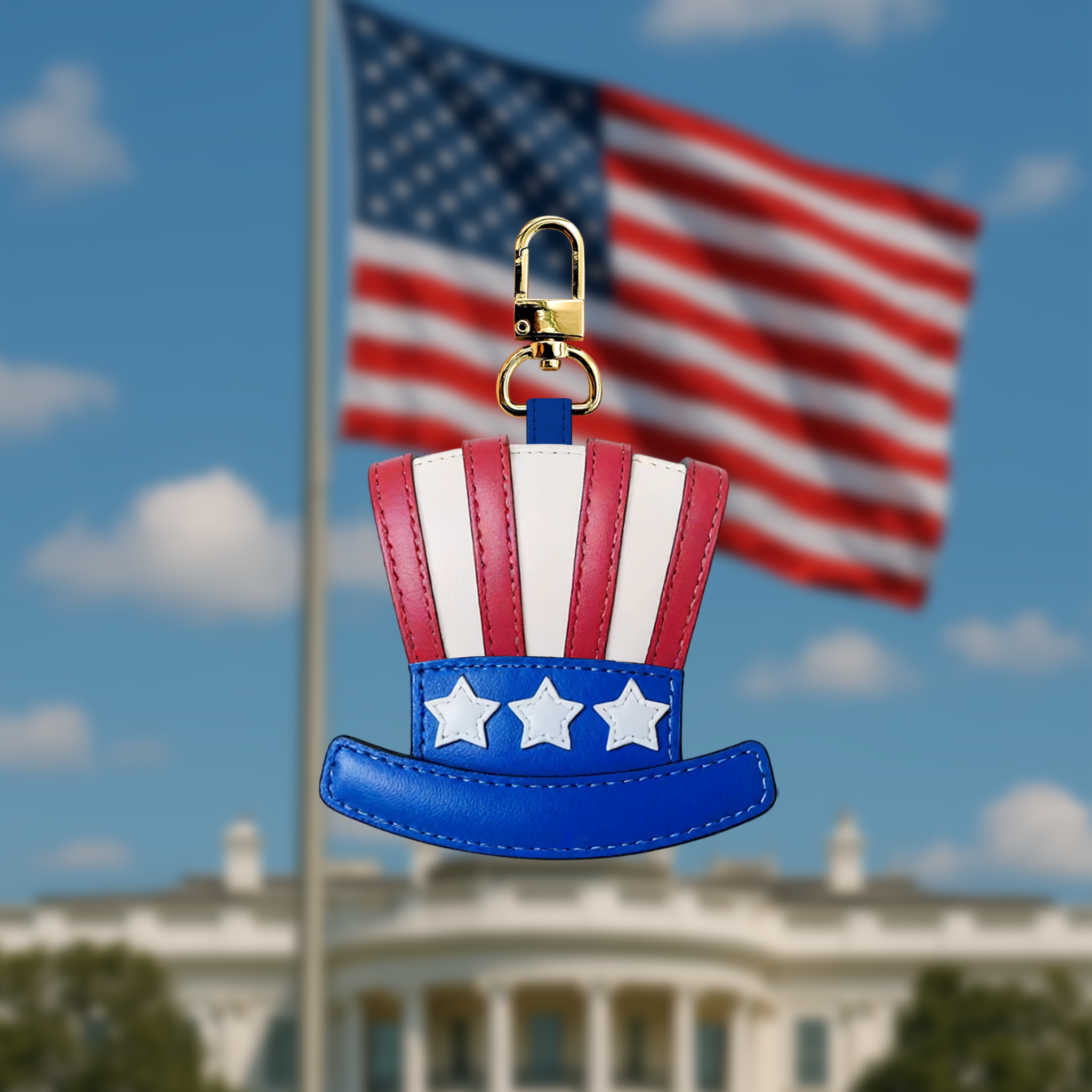 U.S.A HAT BAG CHARM