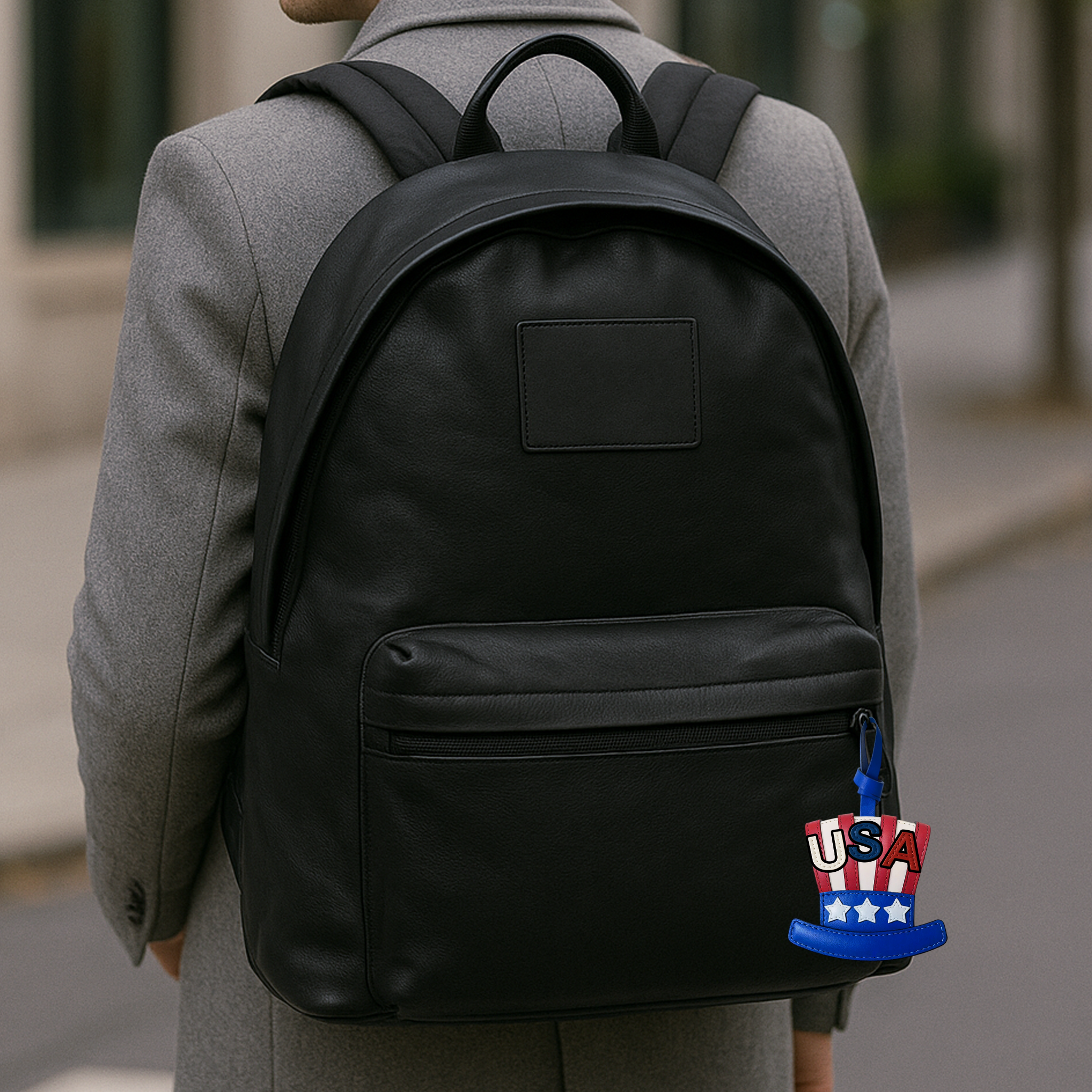 U.S.A HAT LETTER BAG CHARM