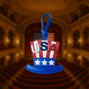 U.S.A HAT LETTER BAG CHARM