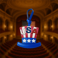 U.S.A HAT LETTER BAG CHARM