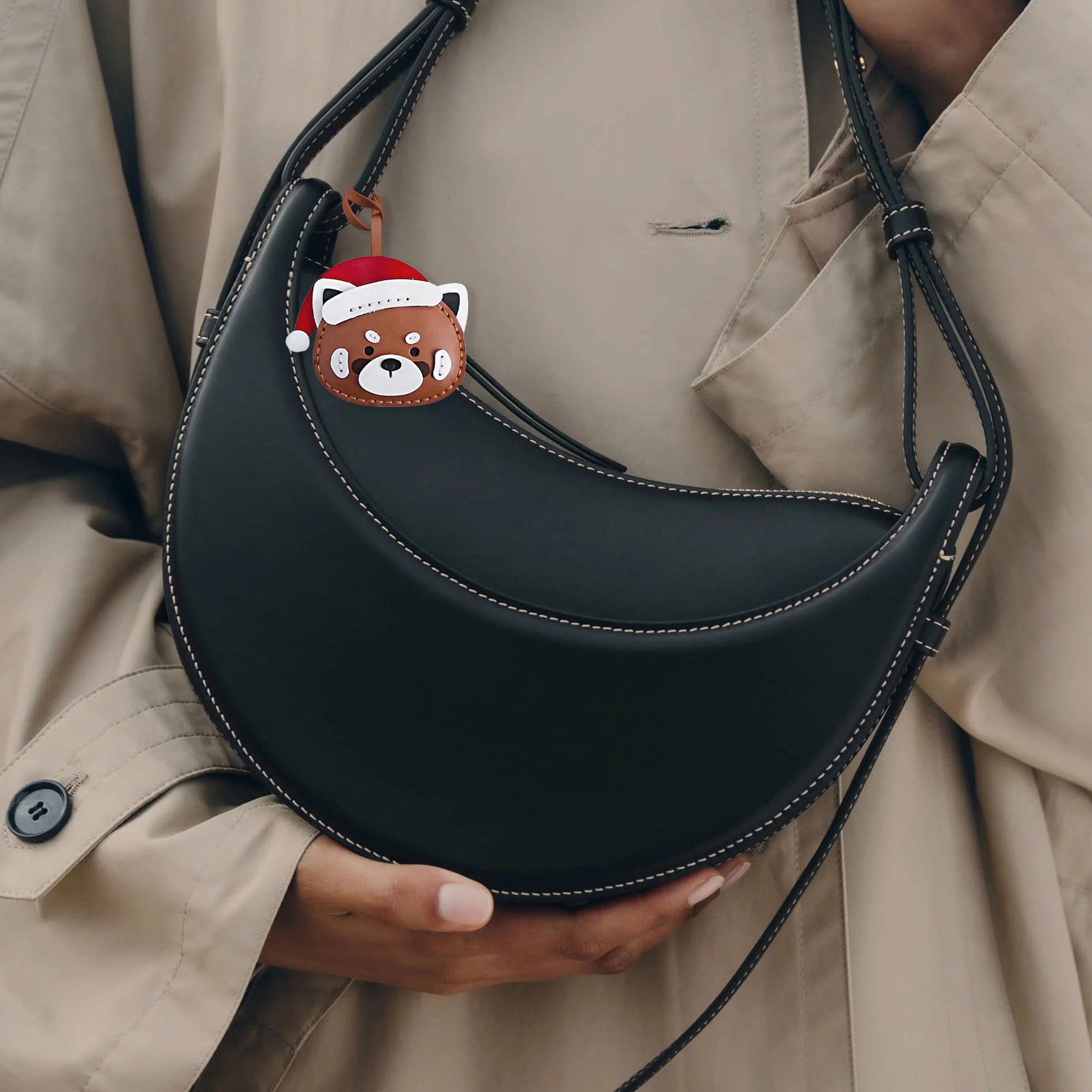 RACCOON CHRISTMAS BAG CHARM