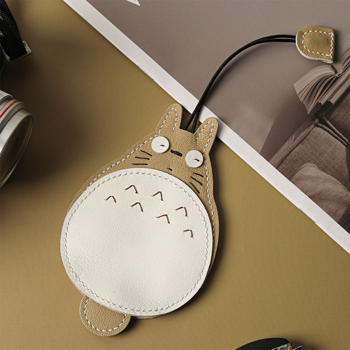POPSEWING® Sheep Leather Totoro Cat Charm DIY Kit