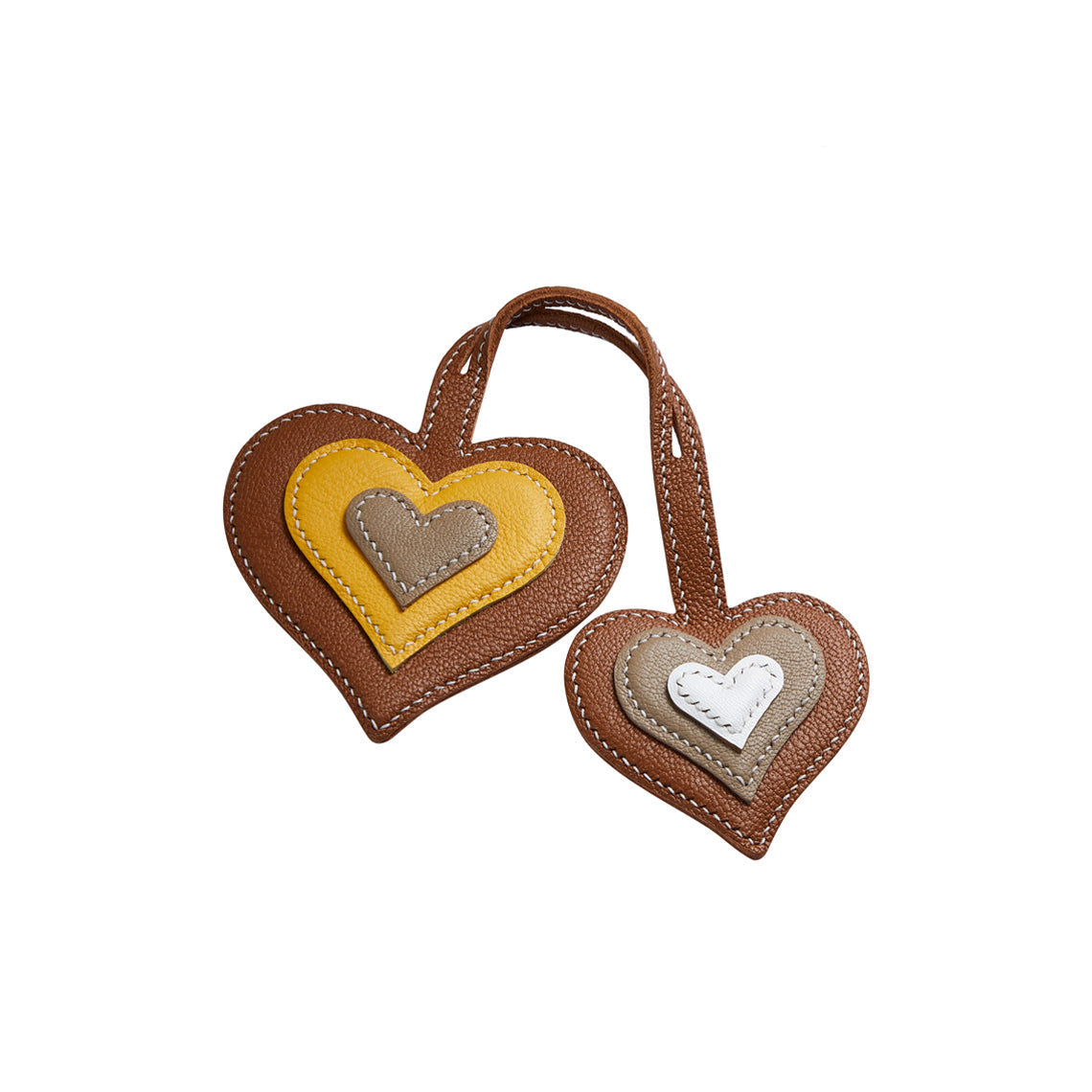 DOUBLE HEART BAG CHARM