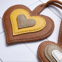 POPSEWING® Sheep Leather Double Heart Bag Charm DIY Kit