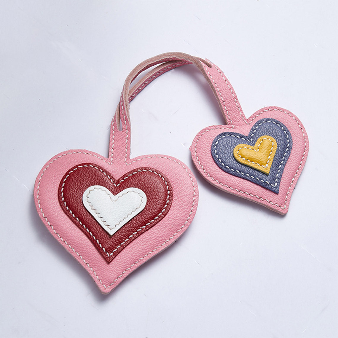 POPSEWING® Sheep Leather Double Heart Bag Charm DIY Kit
