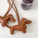 Faux Leather Dachshund Bag Charm