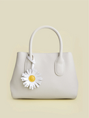 WHITE DAISY BAG CHARM