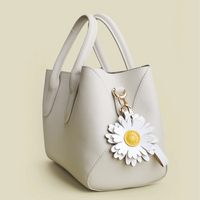 WHITE DAISY BAG CHARM